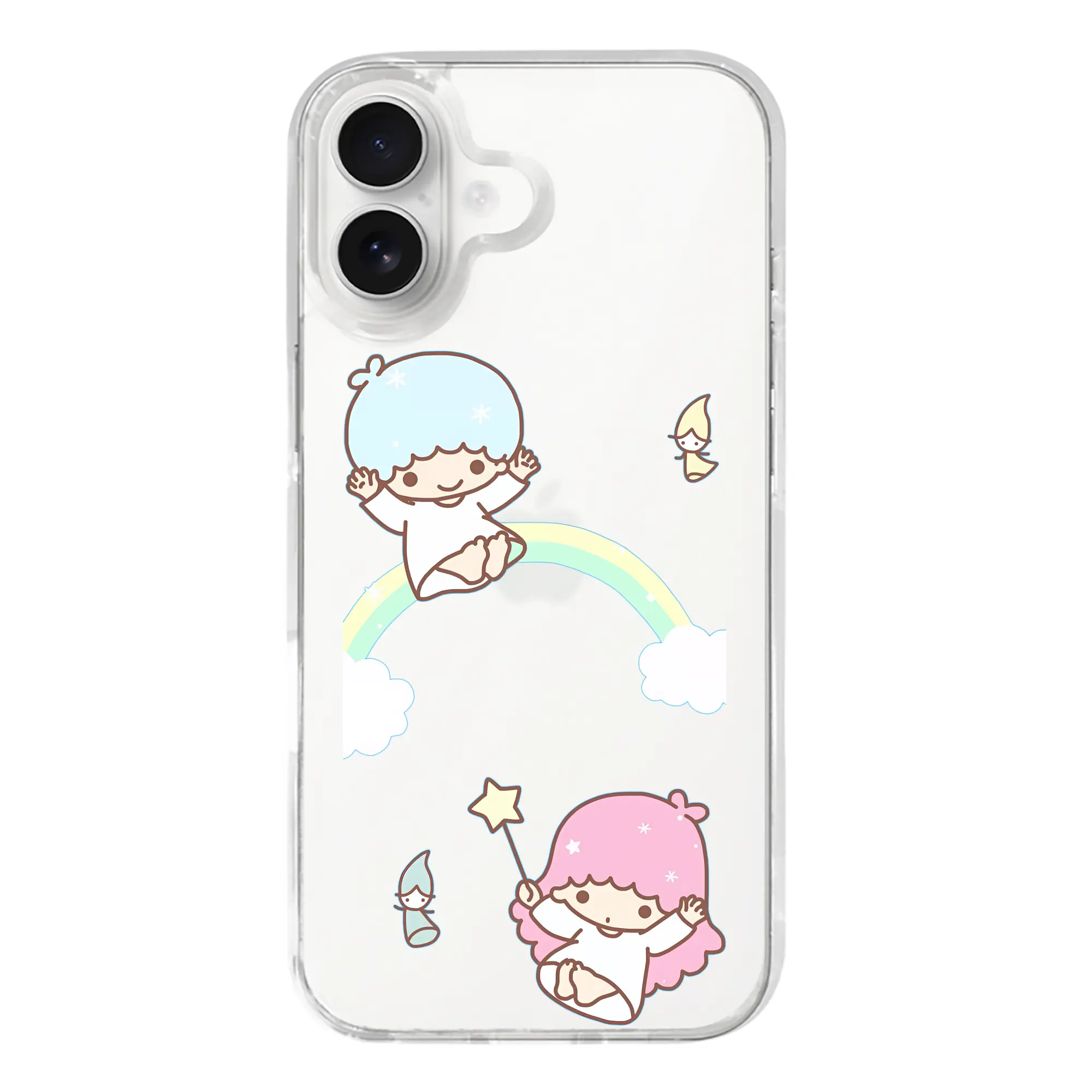 サンリオ グッズ,リトルツインスターズ - iPhone 17シリーズ 透明スマホケース – 薄型・耐衝撃・精密フィット保護カバー